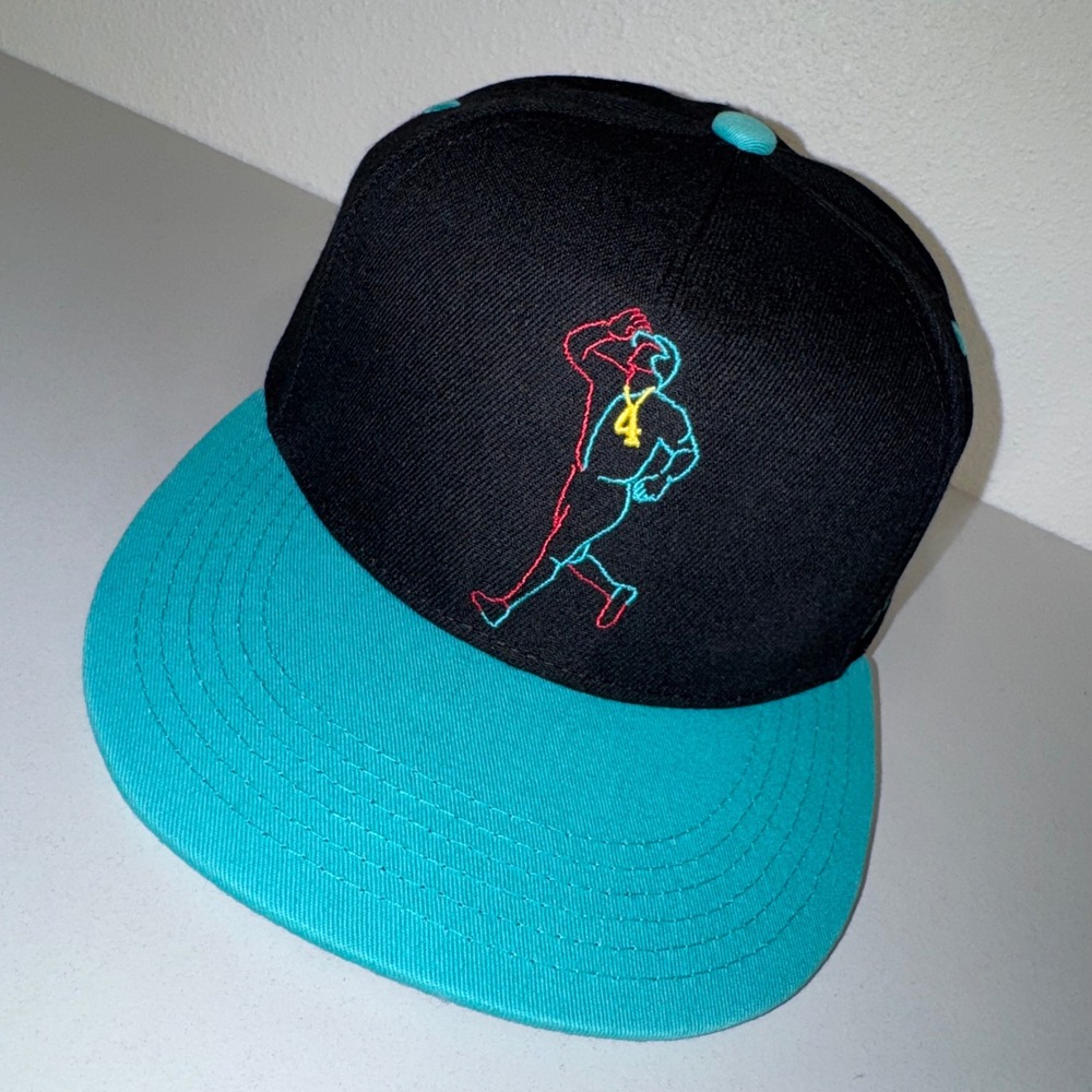 Talking Stick Resort Marte‎ Snapback Hat Mens OSFM Black Teal EUC MLB Dbacks
